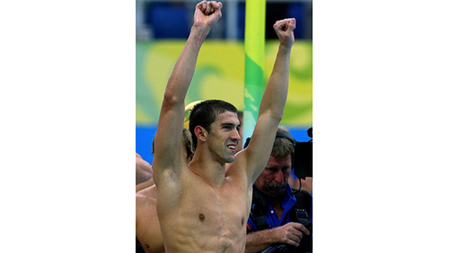Michael Phelps winning